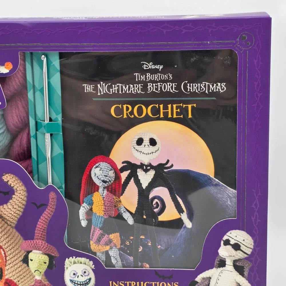 Disney Nightmare Before Christmas Crochet Kit DIY Craft 12 Patterns Jack Sally